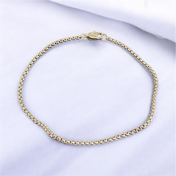 Stainless Steel box chain 8 inch 2mm width bracelet - Silver - Picture 6 of 6